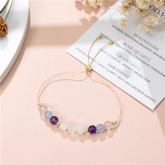 Moonstone bracelet for women positive energy new beginnings manifestation jewelr - Picture 3 of 7